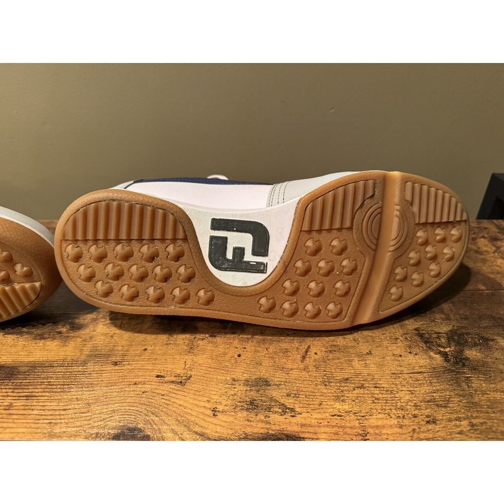 FootJoy 9.5m FJ Originals‎ Men Golf Shoes 45346-White/Grey/Royal - Picture 6 of 7